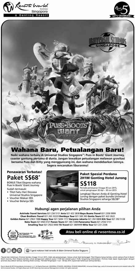 Harga Promo Universal Studio Singapore 21 April 2015